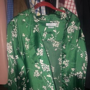 Green flower men’s dress shirt from urban outfitters
